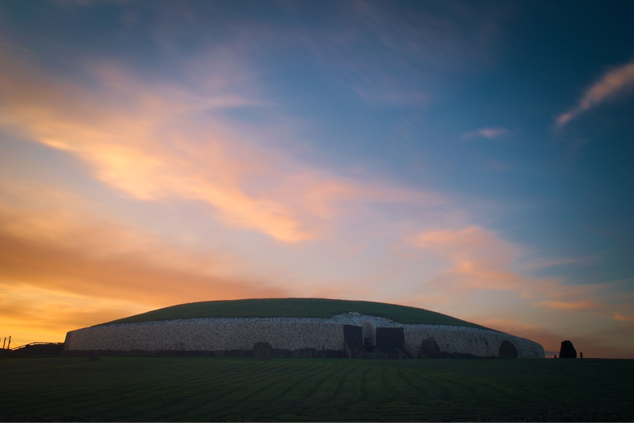 Newgrange at sunset. This building is old!