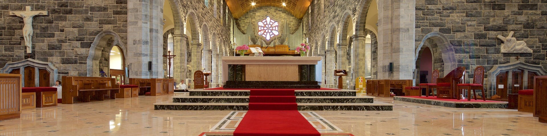 Galway Cathedral which includes interior views, religious elements and a church or cathedral