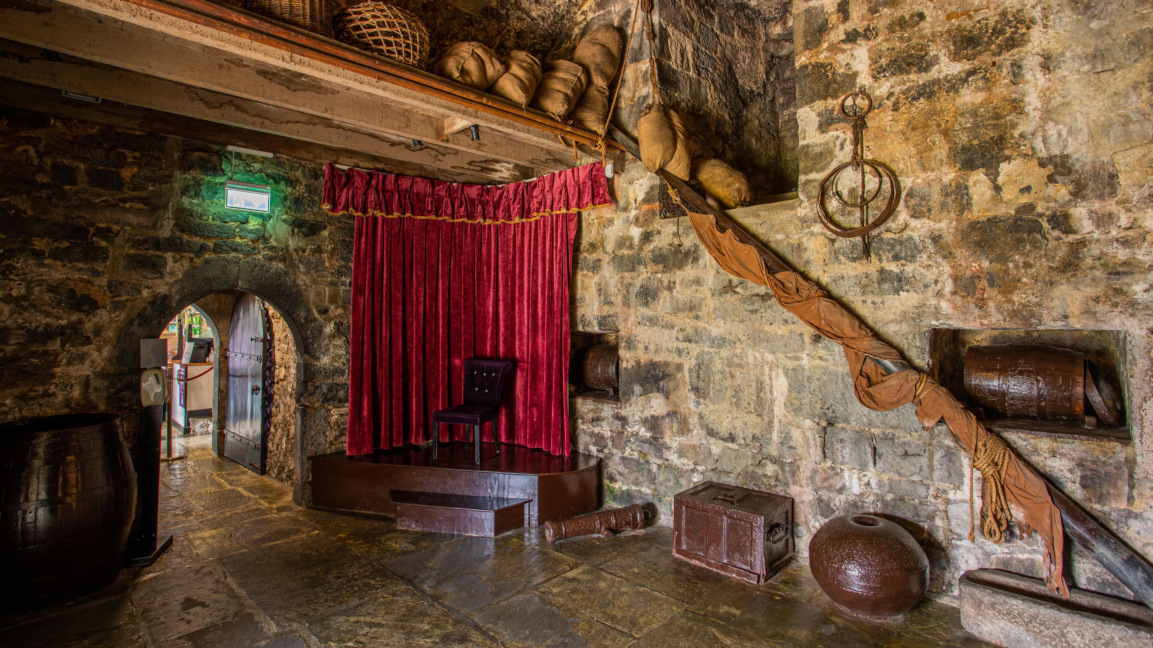 Dunguaire Castle featuring interior views, heritage elements and chateau or palace