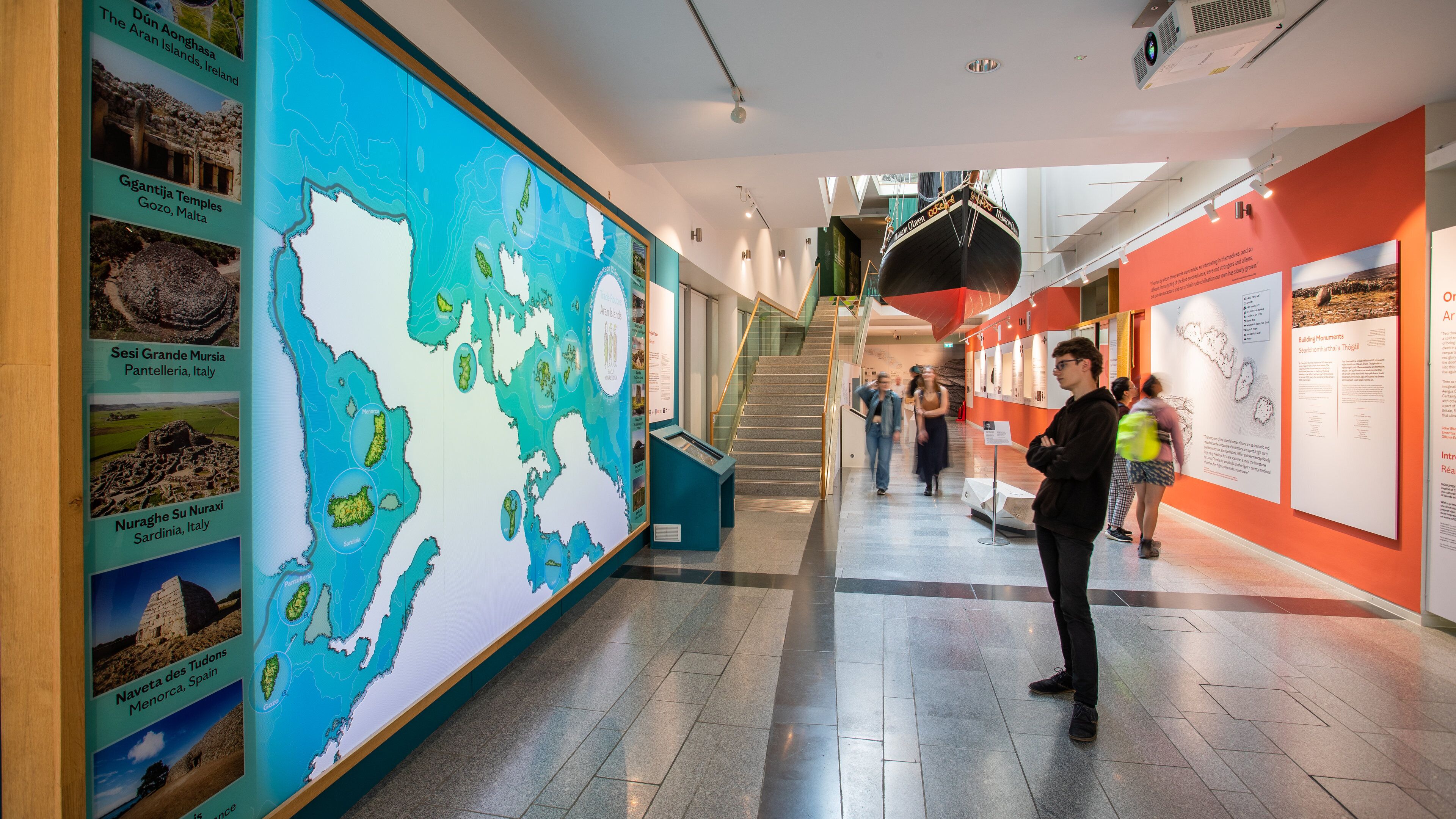 Galway City Museum featuring interior views as well as an individual male