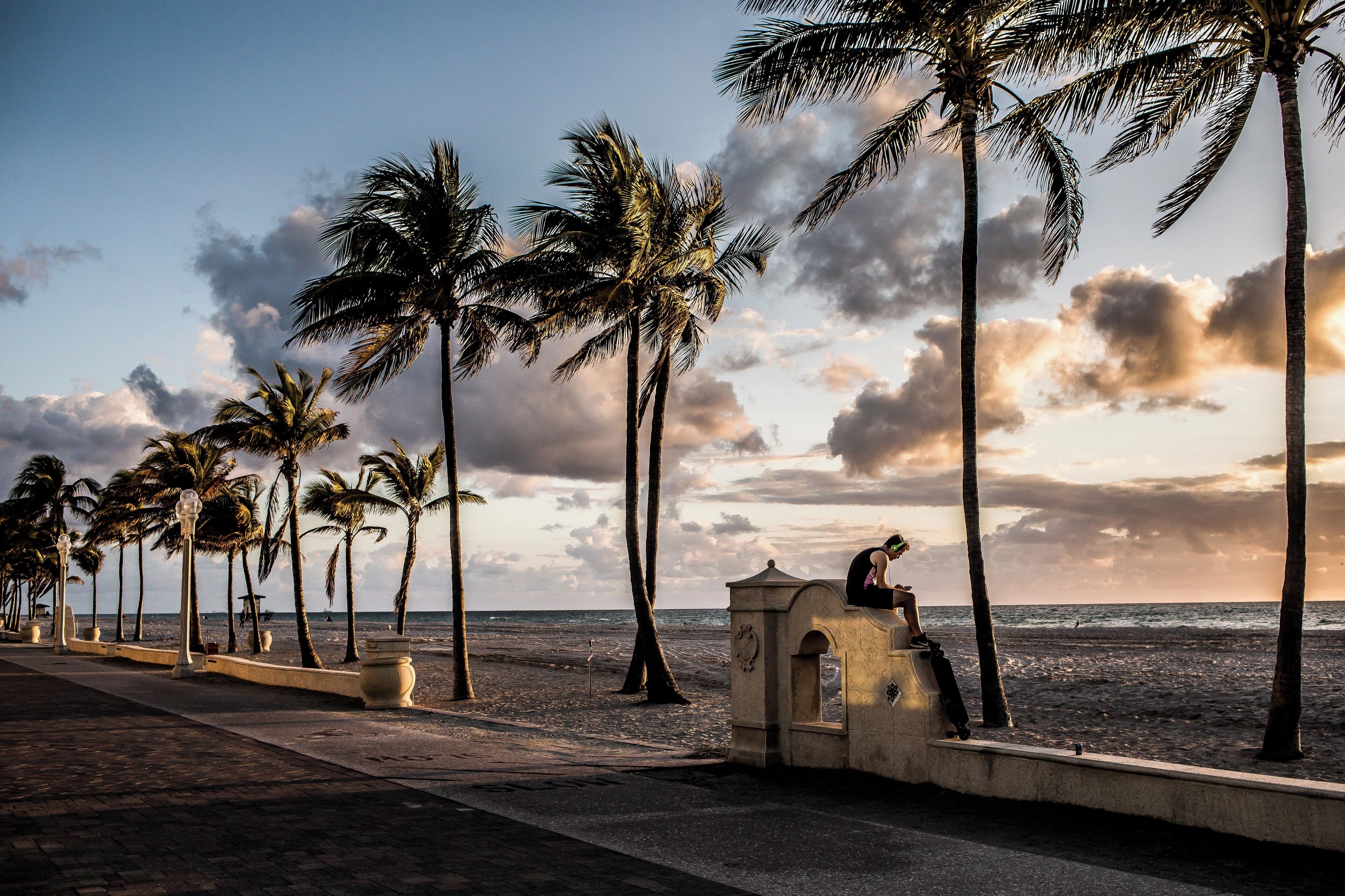 Sunrise at Hollywood Beach.