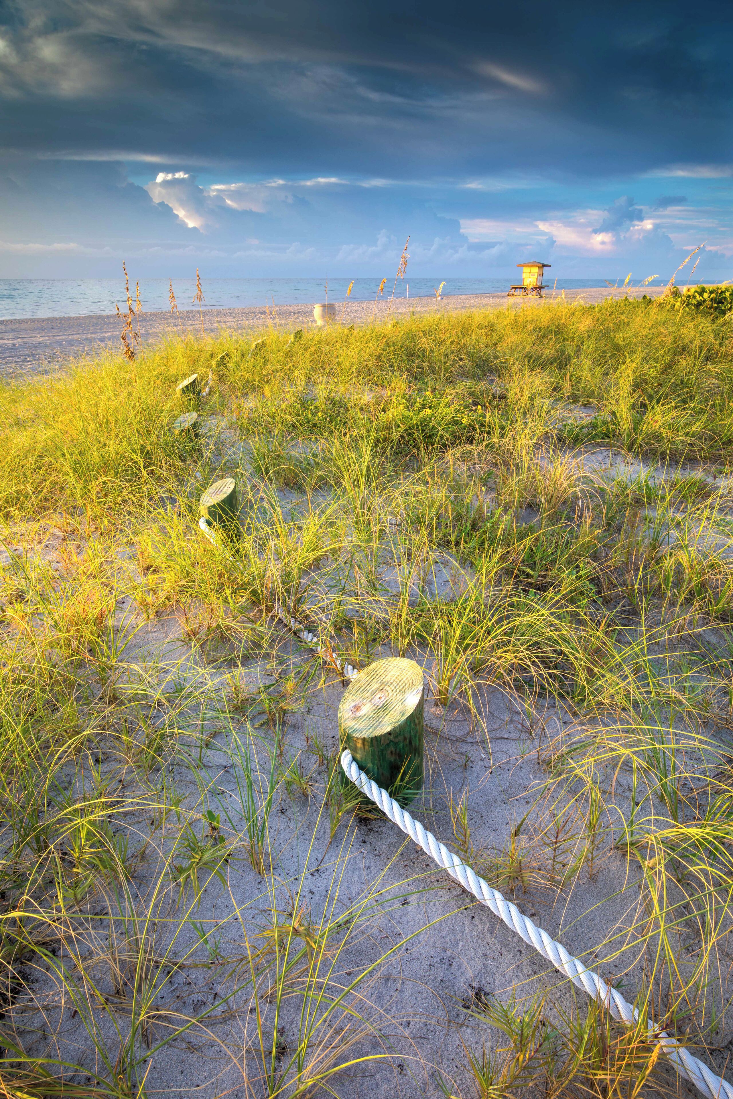 Beautiful beach with a stunning sunrise.