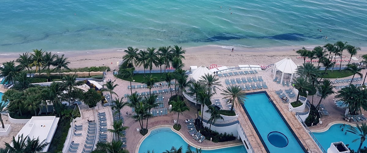Balcony views from the Diplomat Beach Resort are to die for. It's worth upgrading to an oceanfront room. #BVSBlue