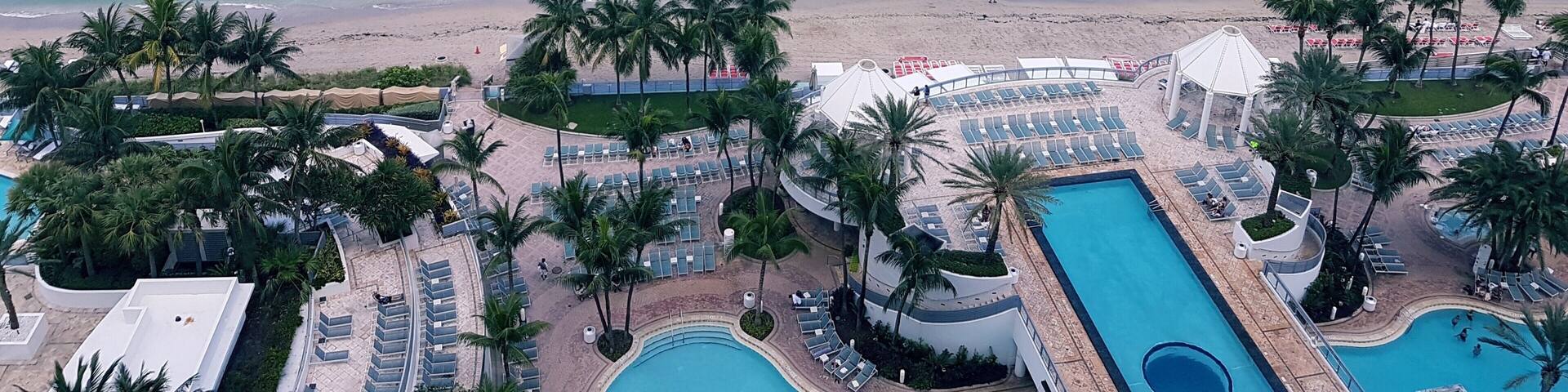 Balcony views from the Diplomat Beach Resort are to die for. It's worth upgrading to an oceanfront room. #BVSBlue