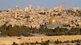 Temple Mount which includes a city, heritage architecture and landscape views