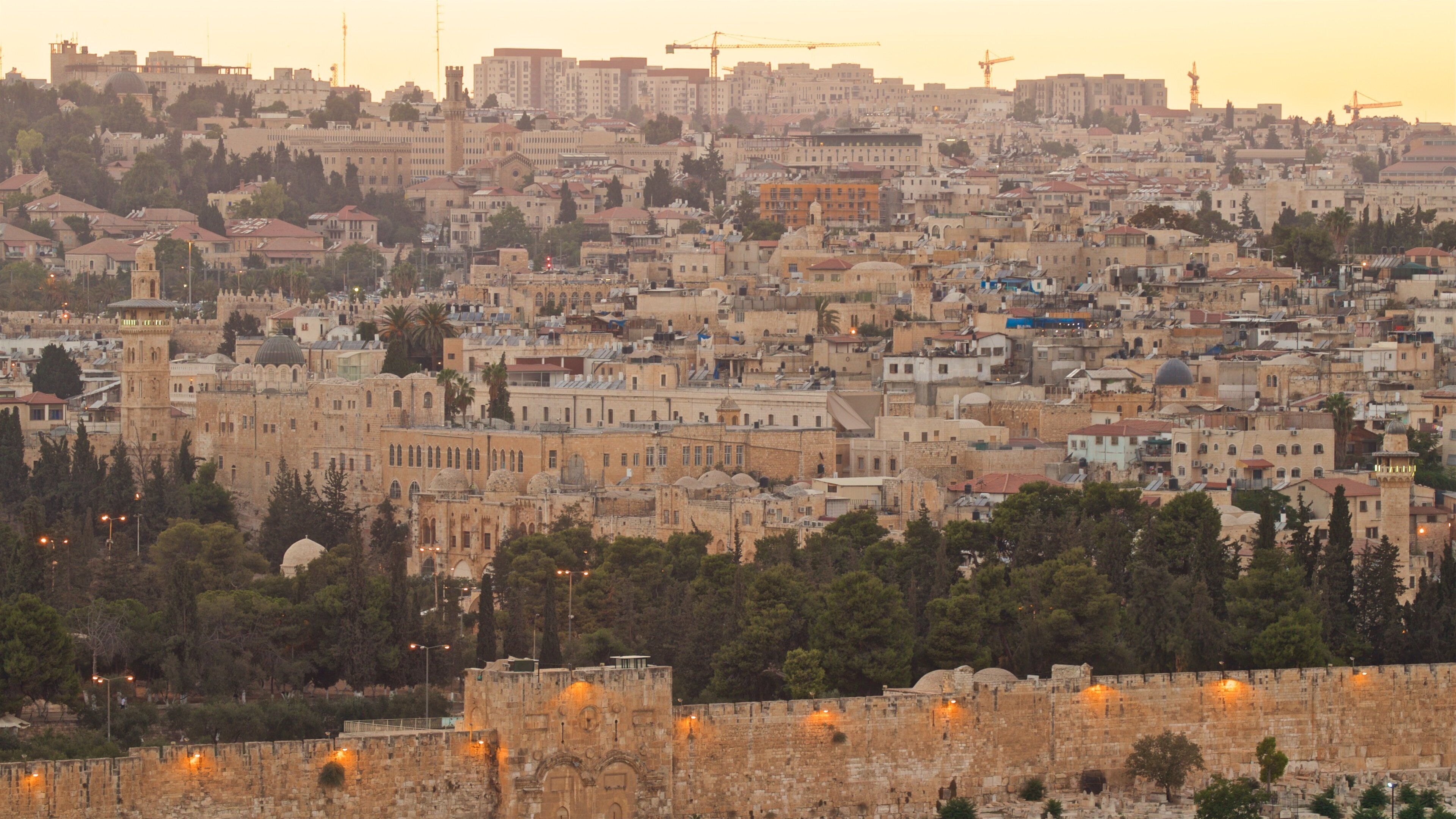 Golden Gate showing a sunset, a city and landscape views