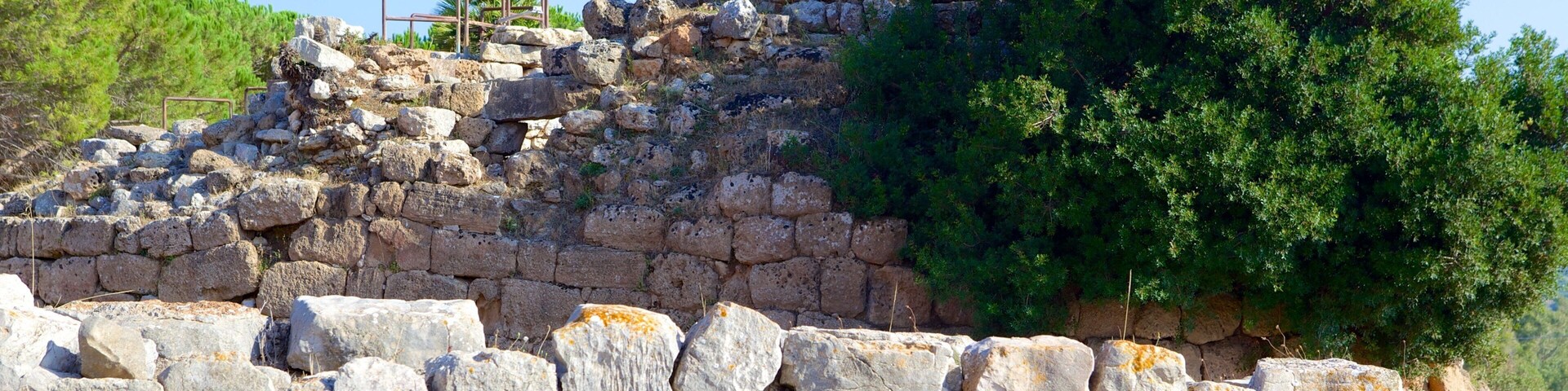 Nuraghe di Palmavera showing building ruins and heritage elements