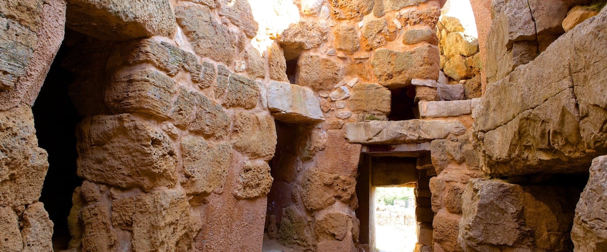 Nuraghe di Palmavera welches beinhaltet Ruine