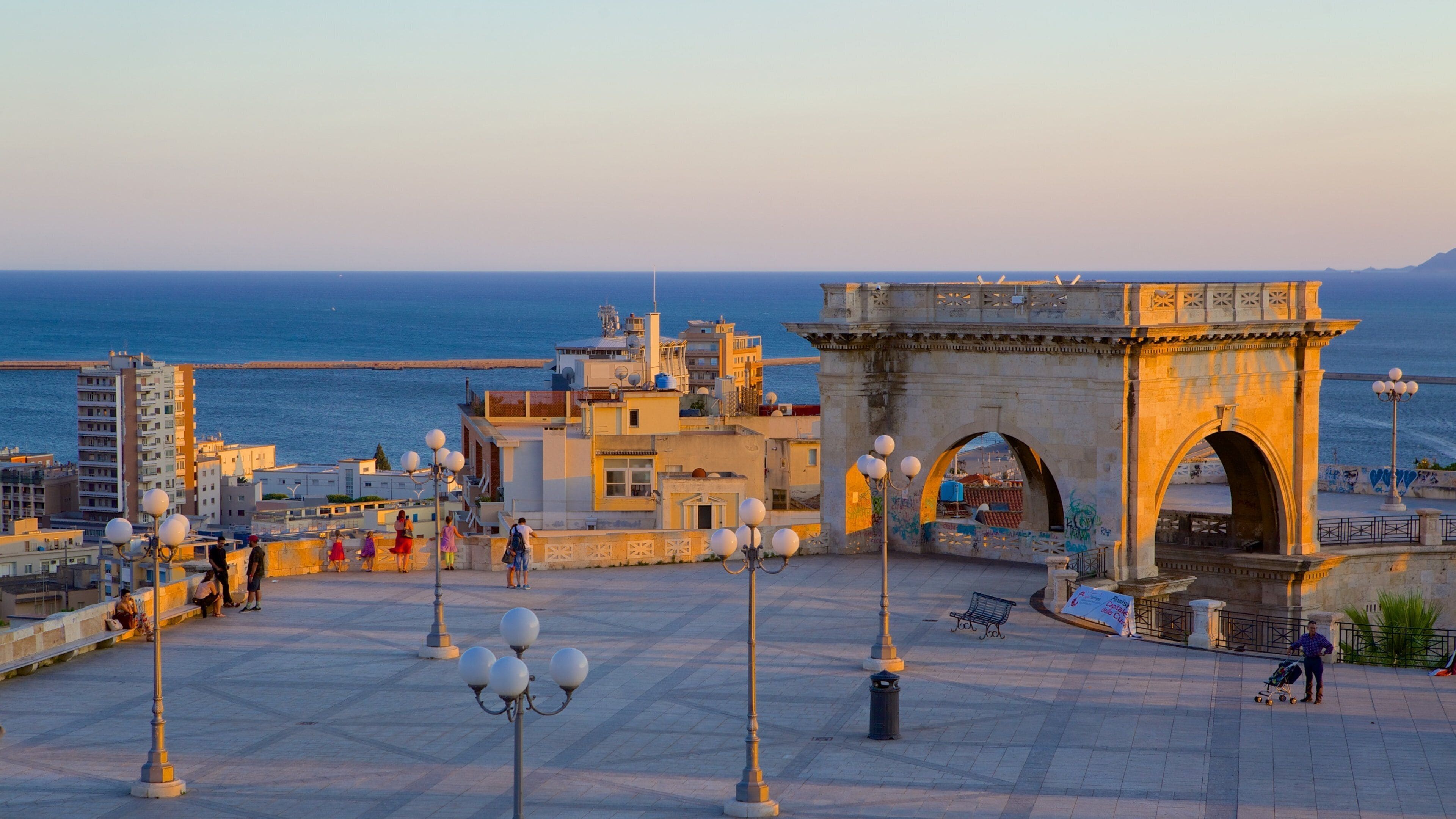 Bastion of Saint Remy showing a coastal town, general coastal views and heritage architecture