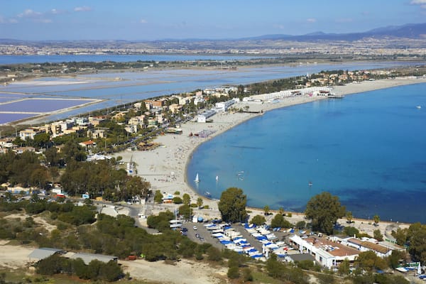 View of Poetto, Cagliari, Sardinia