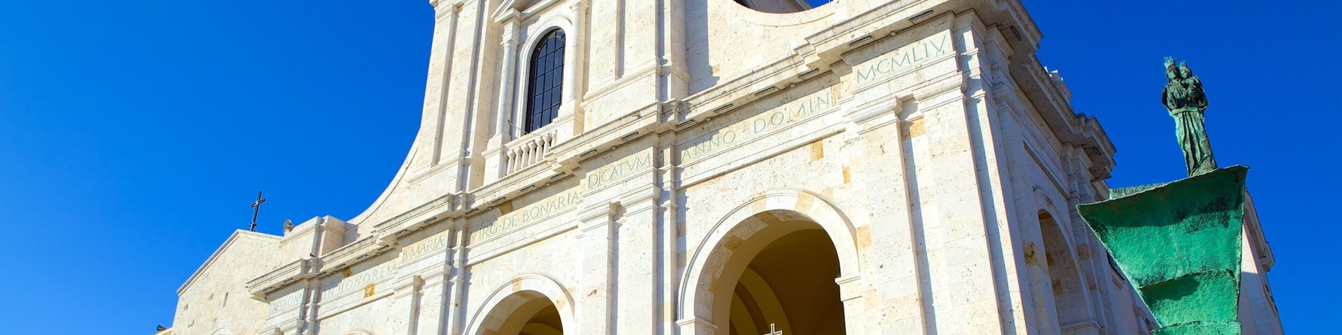 Sanctuary of Our Lady of Bonaria showing a church or cathedral, religious aspects and heritage architecture