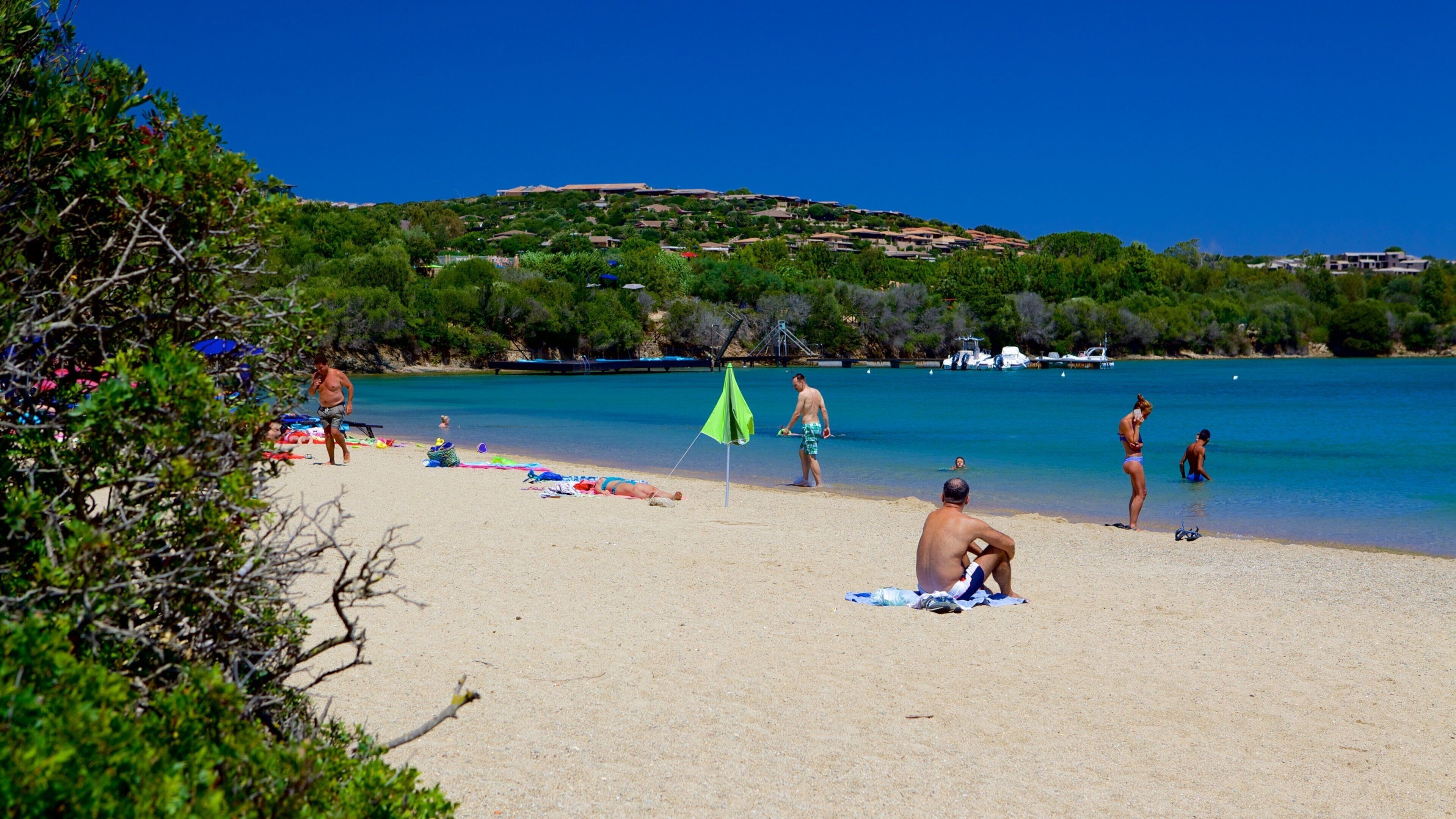 Le Saline Beach featuring swimming, a sandy beach and general coastal views