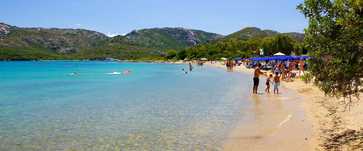 Le Saline Beach featuring tropical scenes, a beach and a bay or harbour