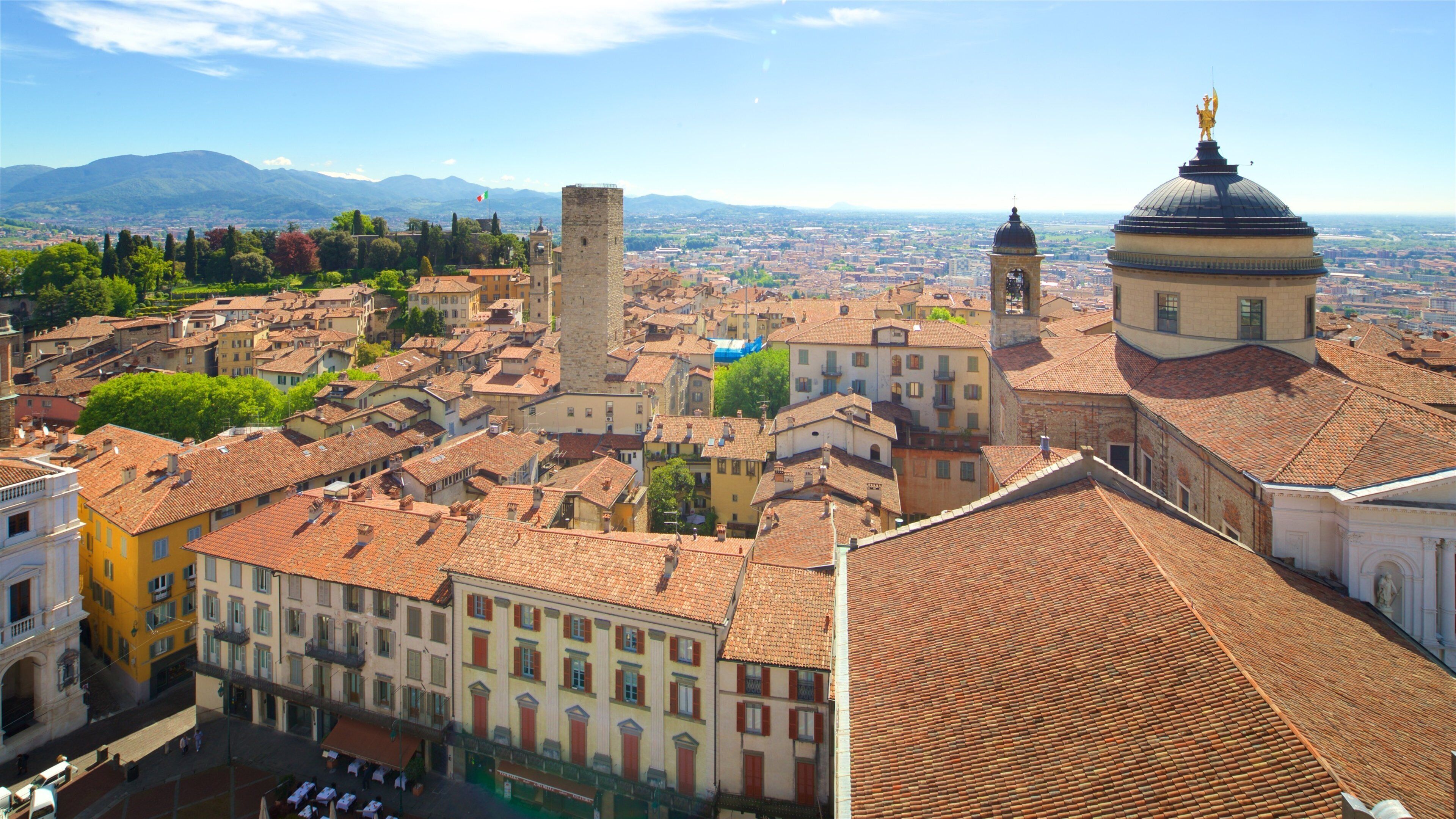 Bell Tower featuring landscape views and a city