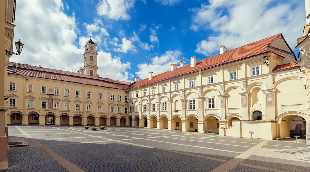Courtyard inside the Vilnius University ensemble, Vilnius, Lithuania.