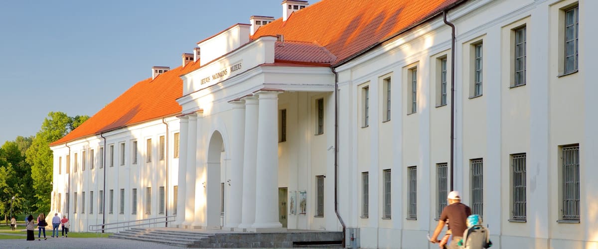 National Museum of Lithuania featuring heritage elements, cycling and a garden