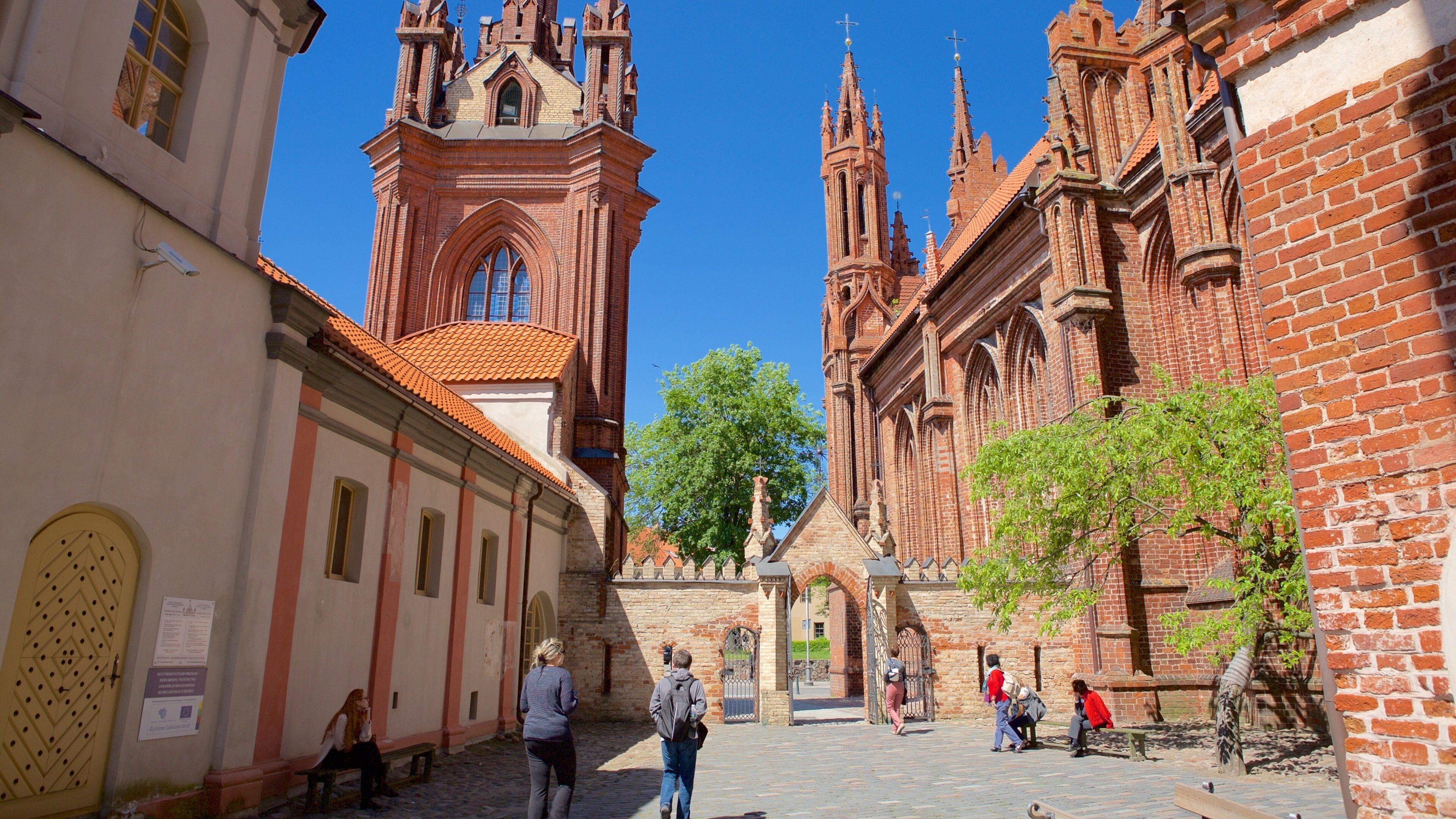 Iglesia de Santa Ana ofreciendo una iglesia o catedral y arquitectura patrimonial y también un pequeño grupo de personas