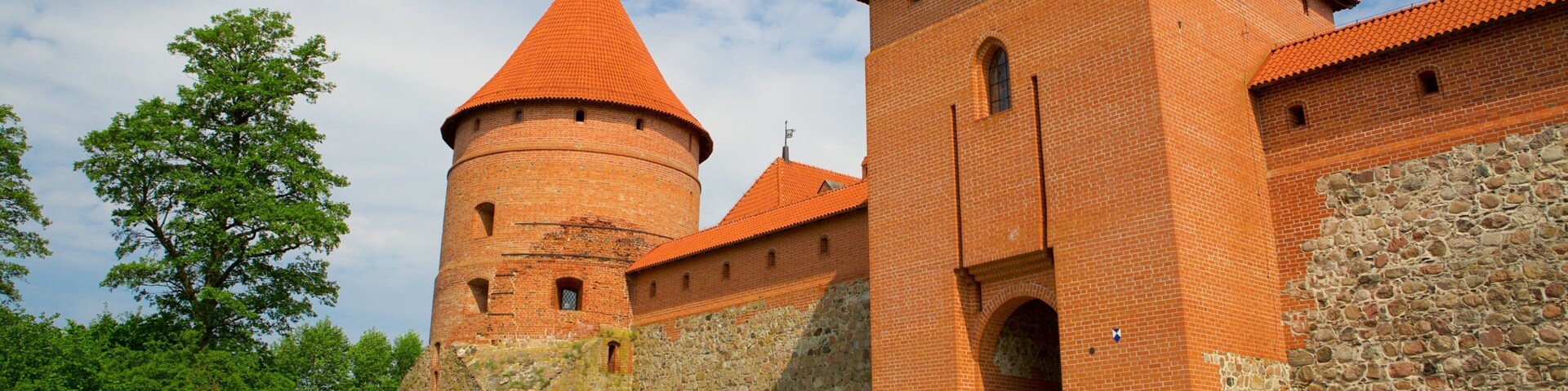 Trakai Island Castle which includes a castle and heritage elements