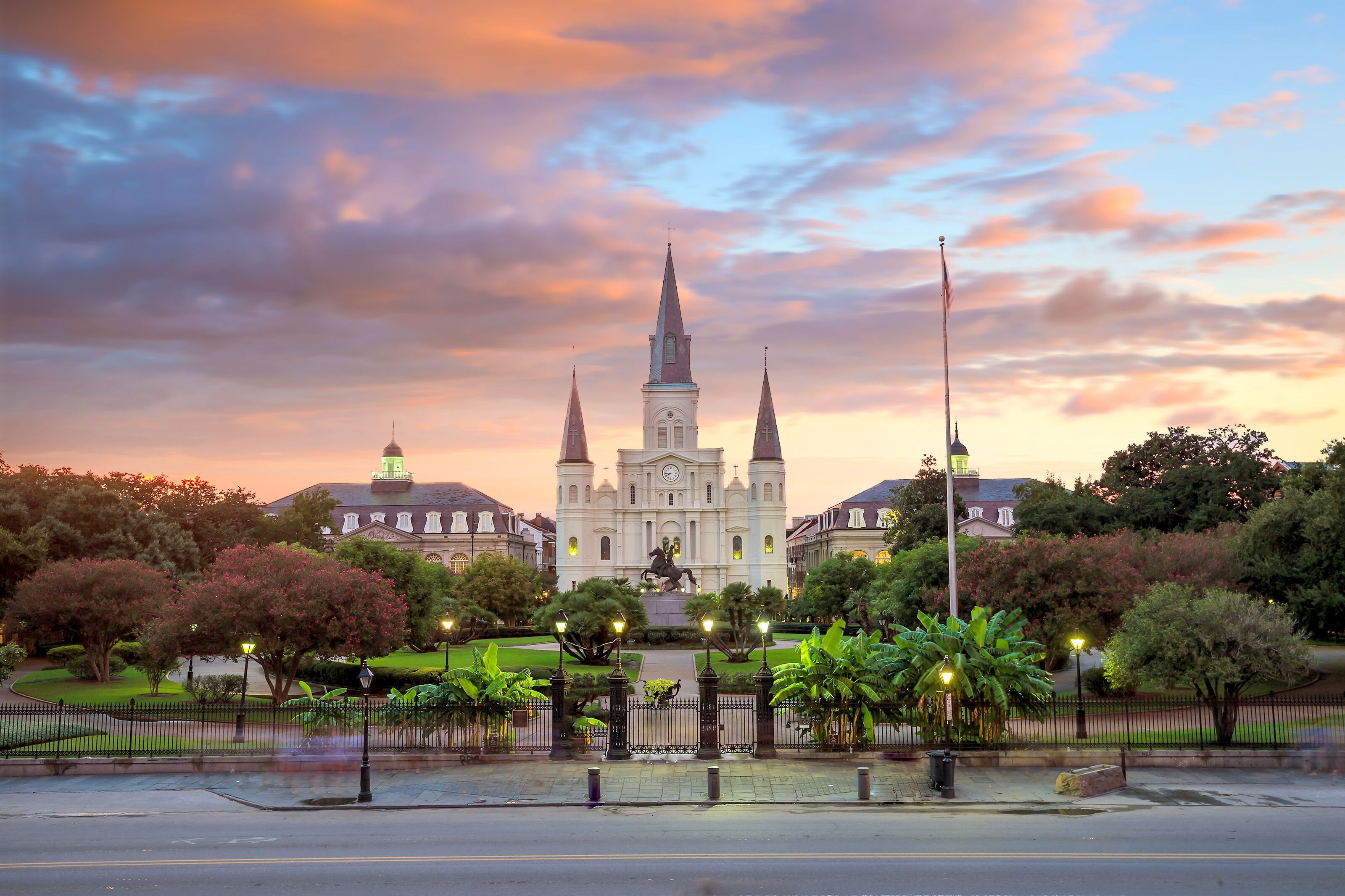 Saint Louis Cathedral and Jackson Square in New Orleans