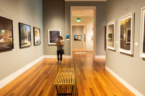 Ogden Museum of Southern Art featuring interior views and art