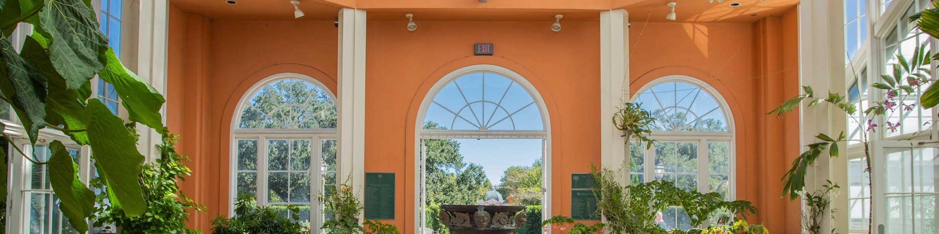 New Orleans Botanical Garden featuring interior views and a garden