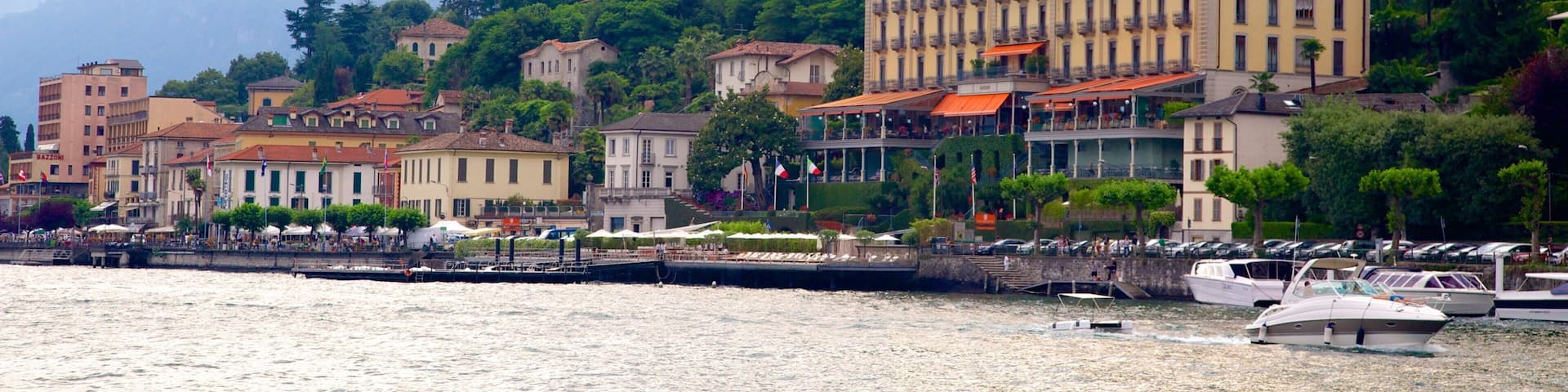 Villa Carlotta which includes a coastal town and general coastal views