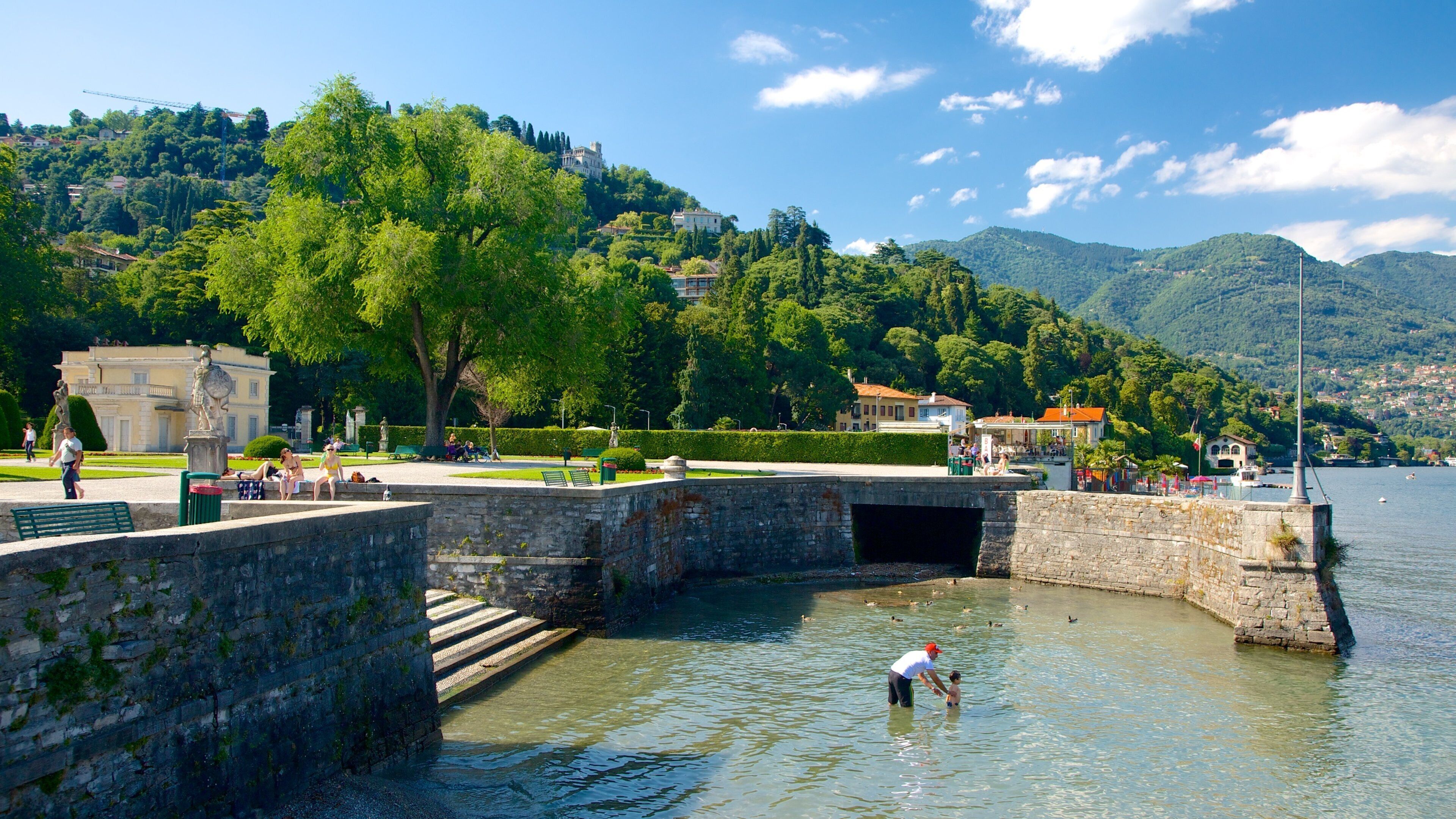Villa Olmo showing swimming, general coastal views and a coastal town
