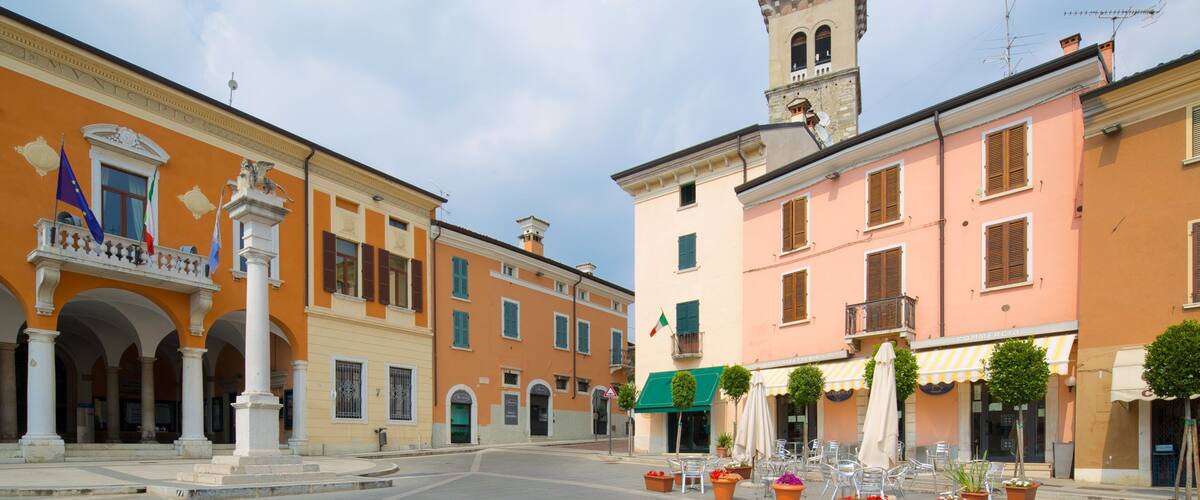 Civic Tower featuring street scenes