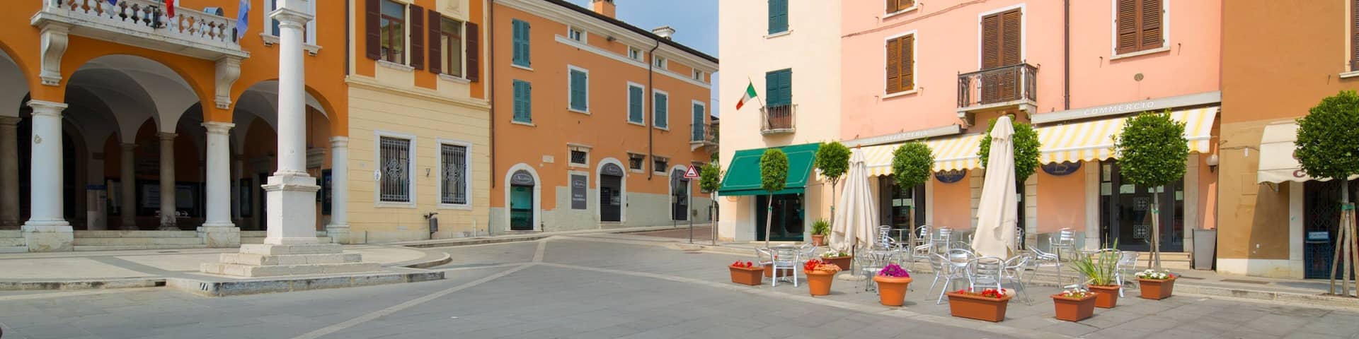 Civic Tower featuring street scenes