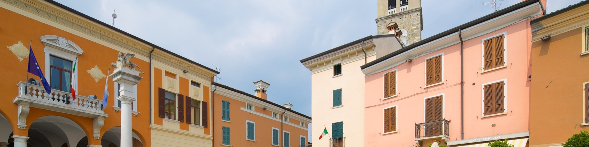 Civic Tower featuring street scenes