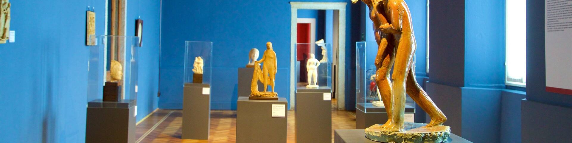 Paesaggio Museum showing art and interior views