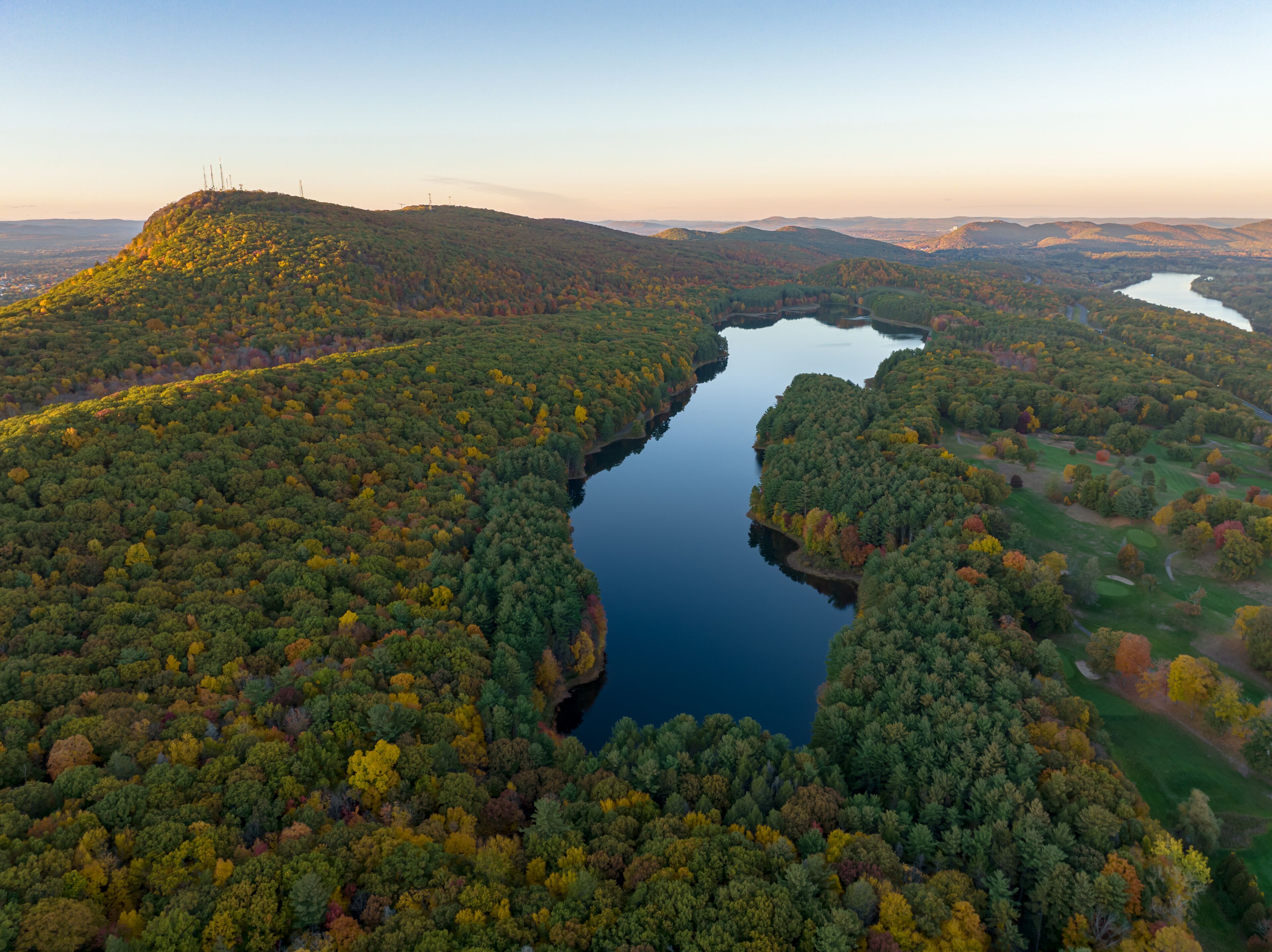 Holyoke MA - Mt Tom From High Altitude