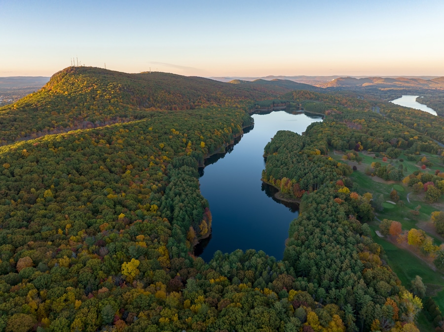 Holyoke MA - Mt Tom From High Altitude
