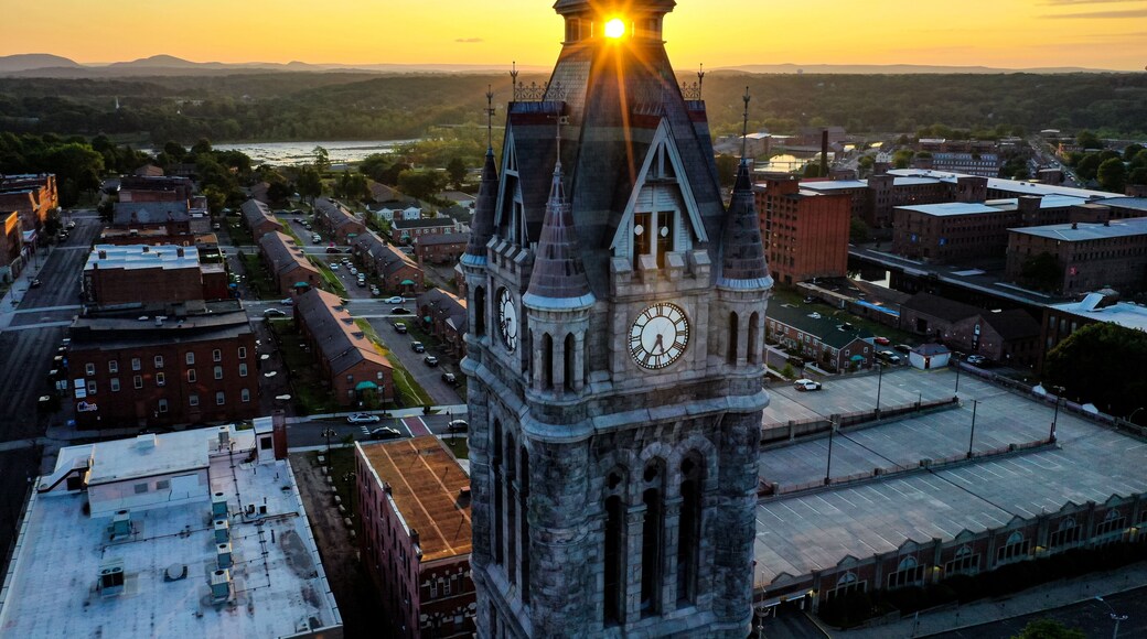 Holyoke Massachusetts - Holyoke City Hall during Sunrise