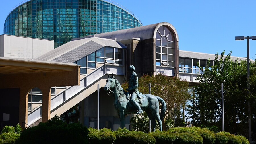 Statue at the Mississippi River in New Orleans, Louisiana