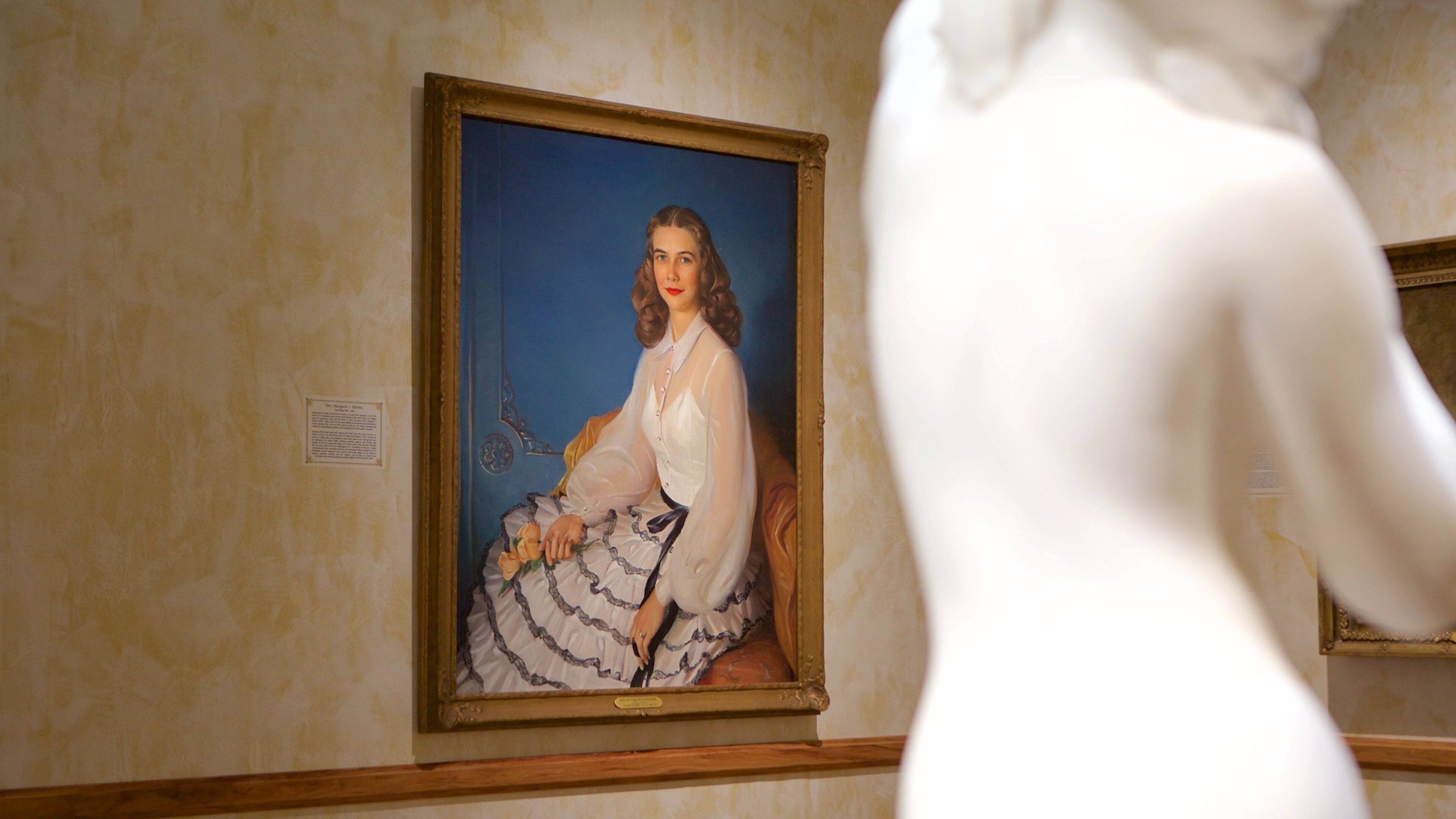 R.W. Norton Art Gallery featuring art, interior views and a statue or sculpture