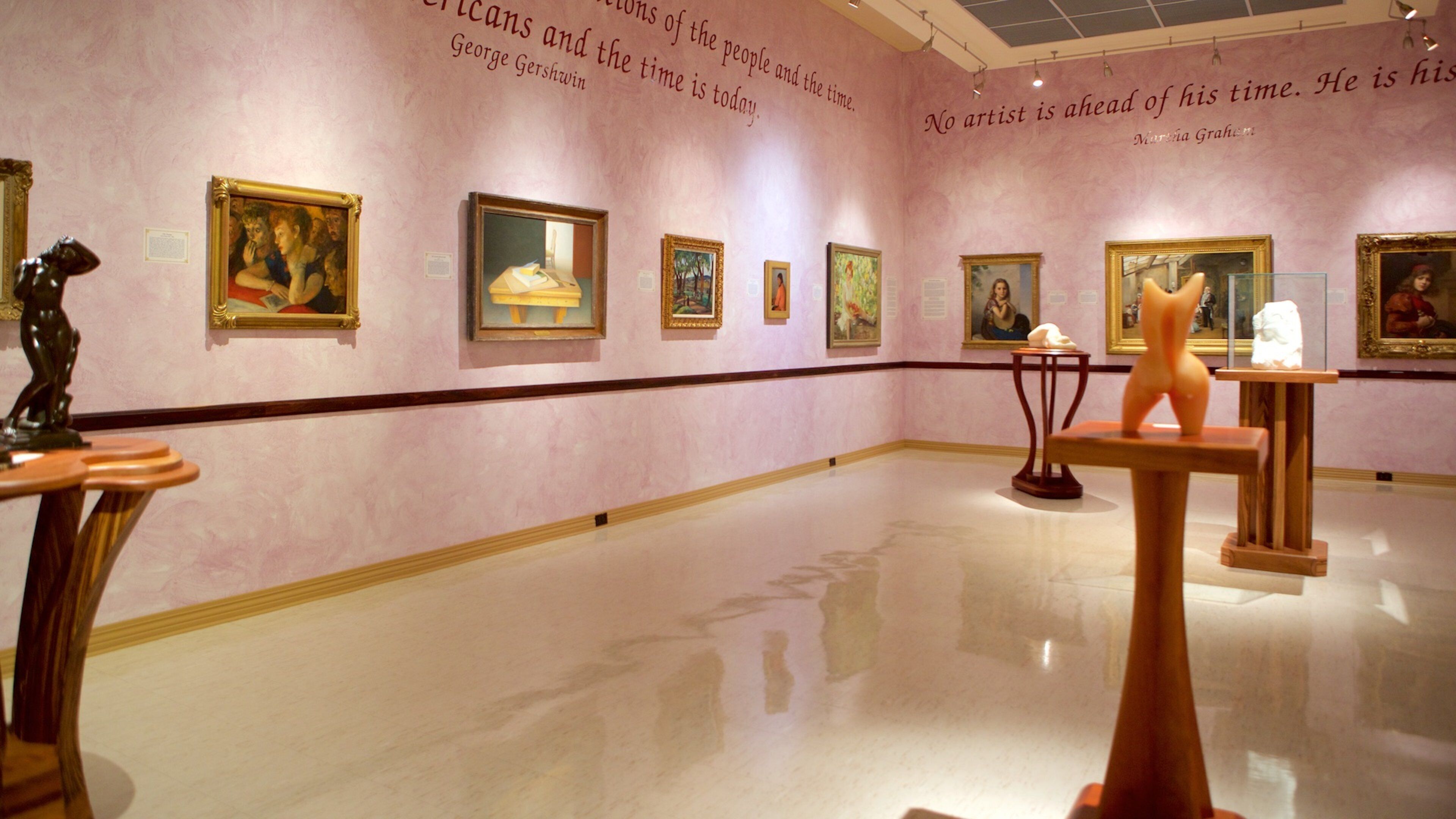 R.W. Norton Art Gallery showing interior views