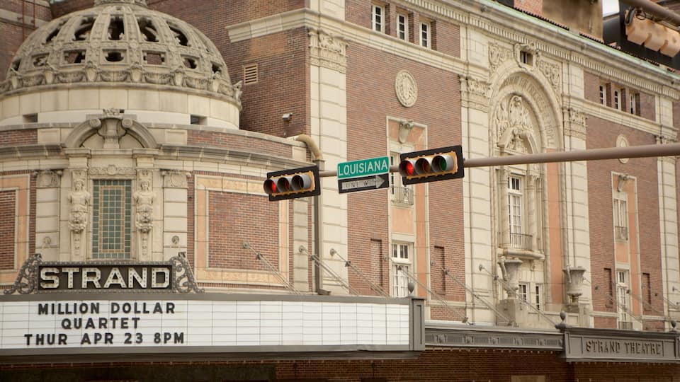 Strand Theatre showing a city