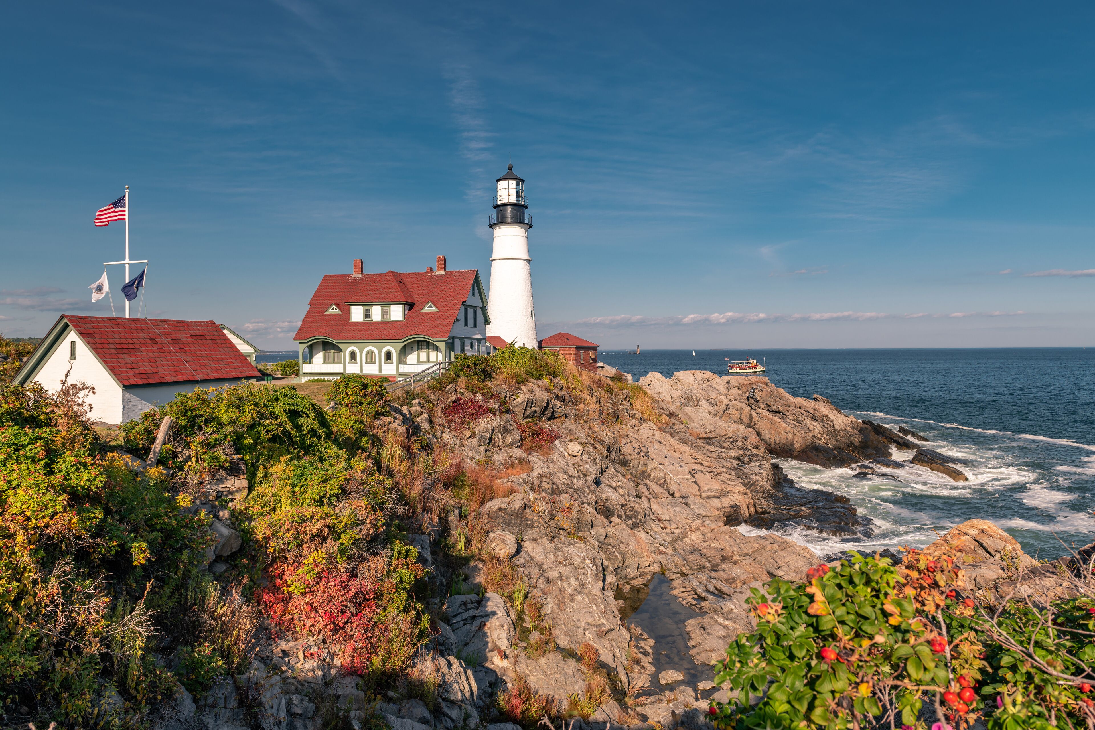 Portland Head Light, is a historic lighthouse in Cape Elizabeth, Maine.
