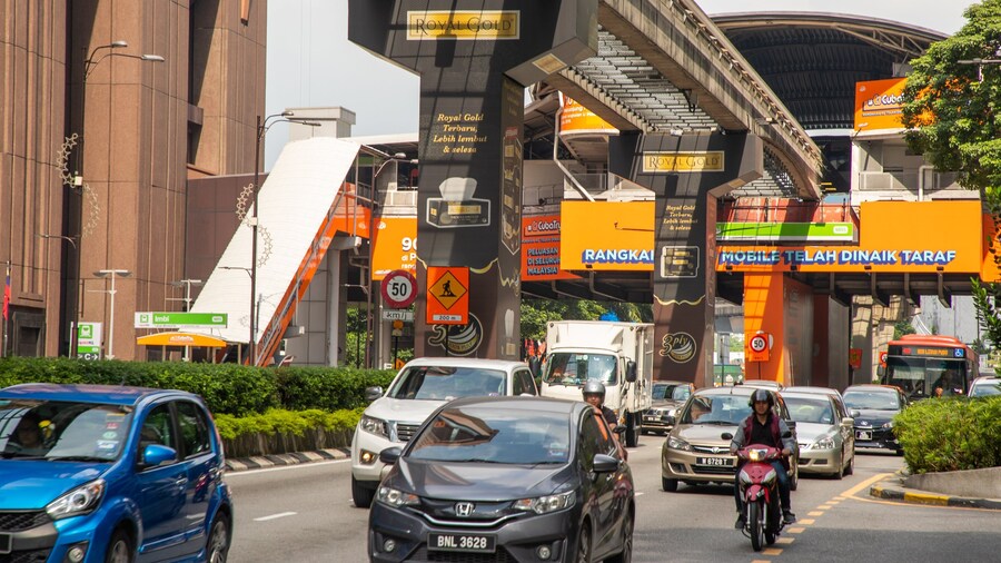 Berjaya Times Square featuring street scenes and a city