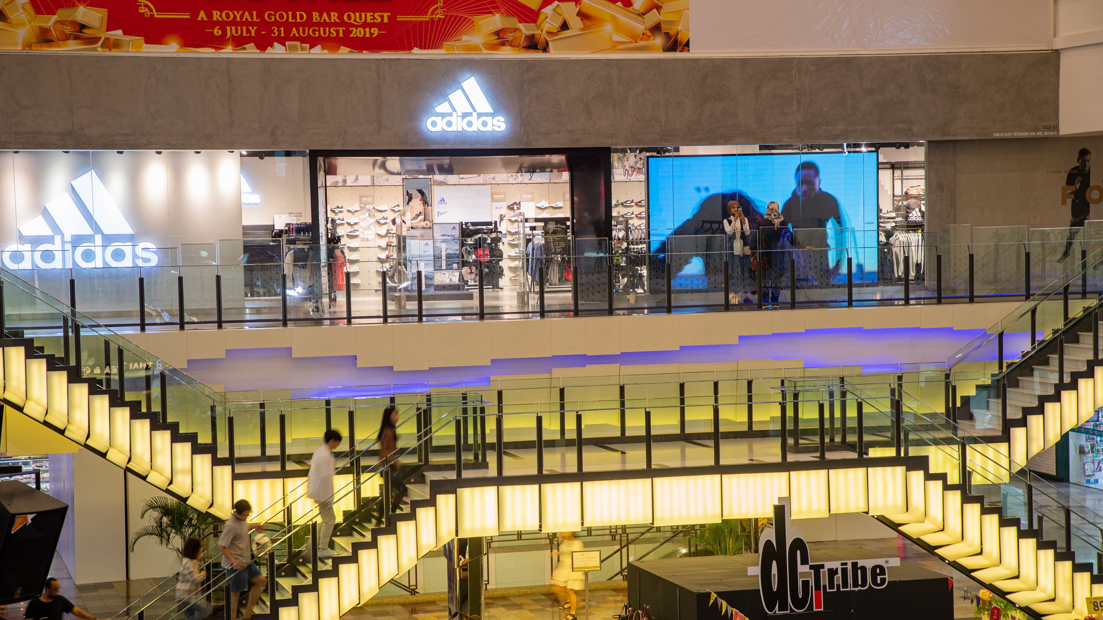 Berjaya Times Square showing interior views, signage and shopping