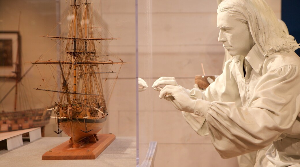 U.S. Naval Academy featuring military items, art and interior views