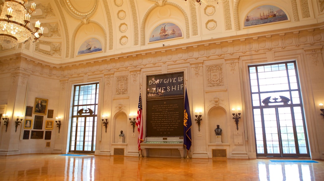 U.S. Naval Academy featuring interior views and heritage elements