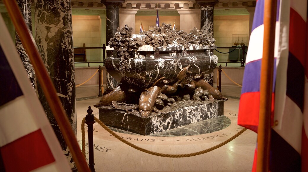 U.S. Naval Academy featuring heritage architecture, interior views and military items