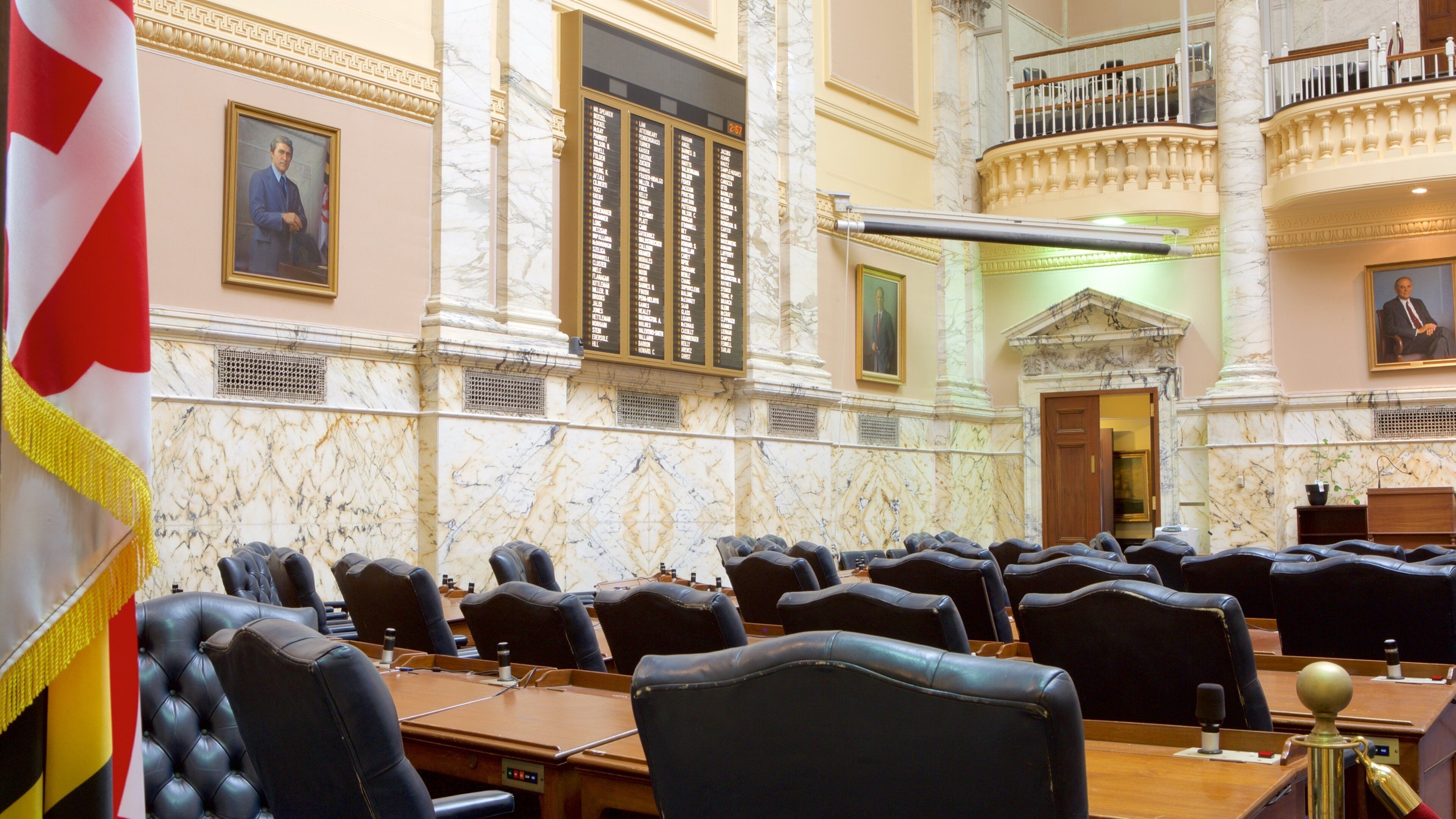 Maryland State House showing interior views and heritage elements