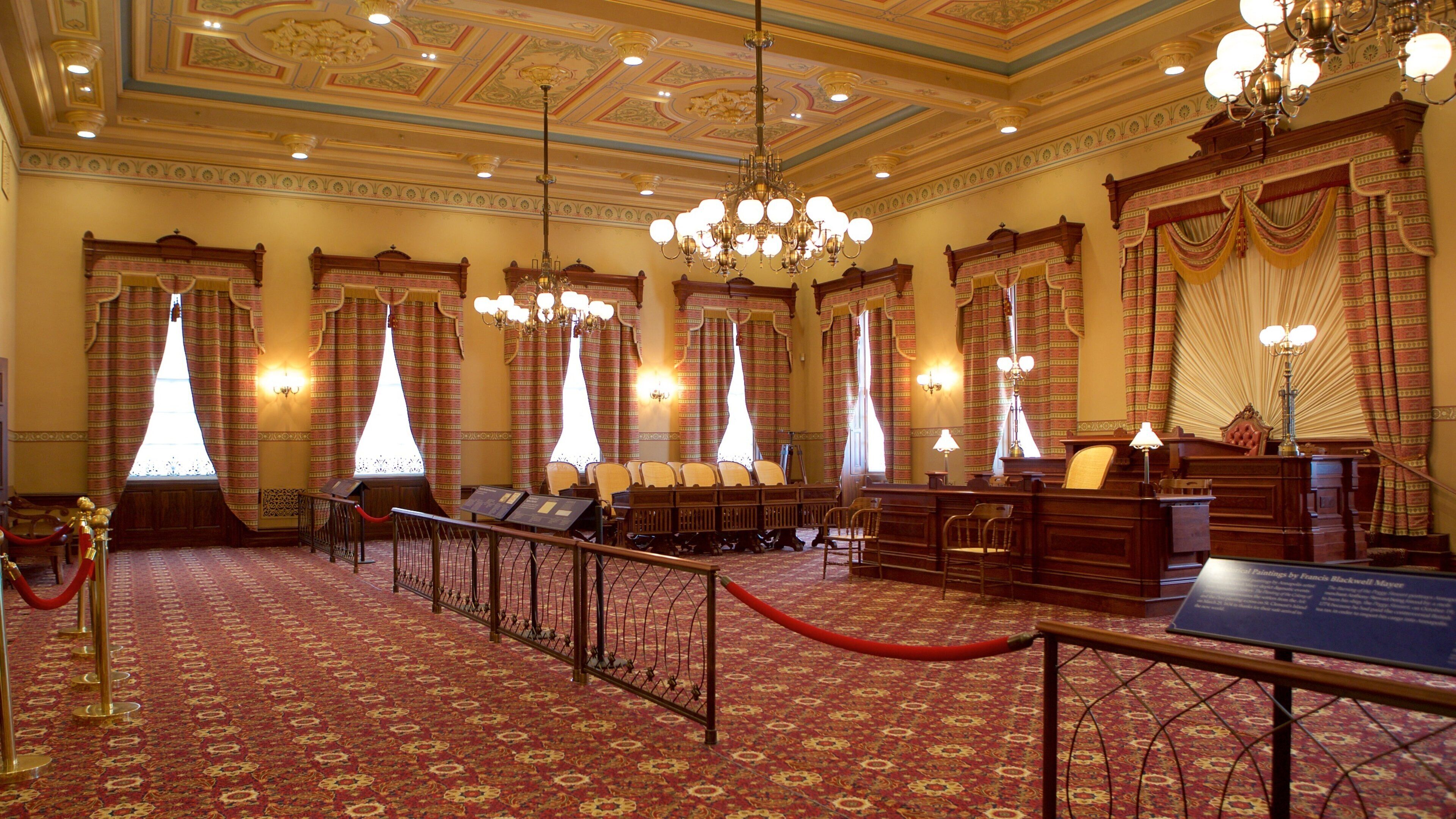 馬里蘭州議會 其中包括 內部景觀 和 傳統元素