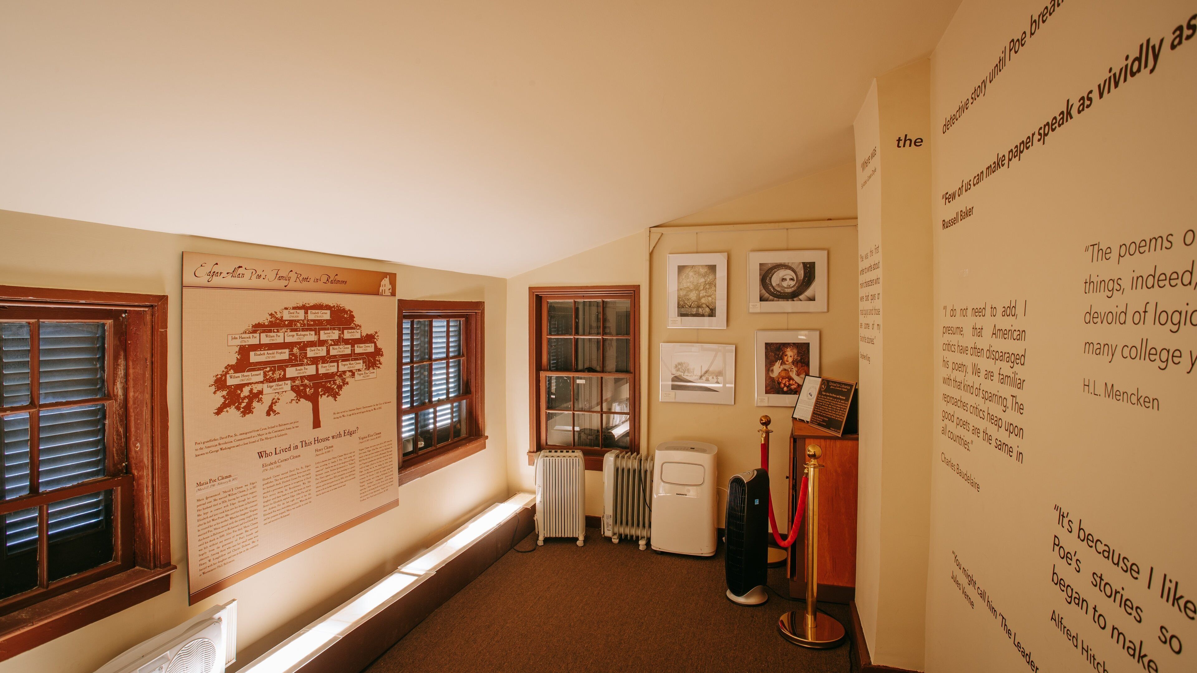 Edgar Allan Poe Museum and House showing signage