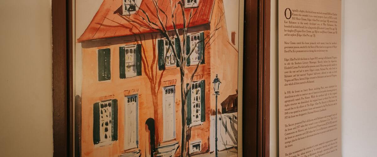 Edgar Allan Poe Museum and House which includes art