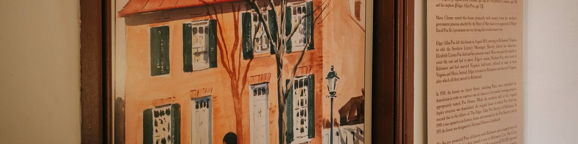 Edgar Allan Poe Museum and House which includes art