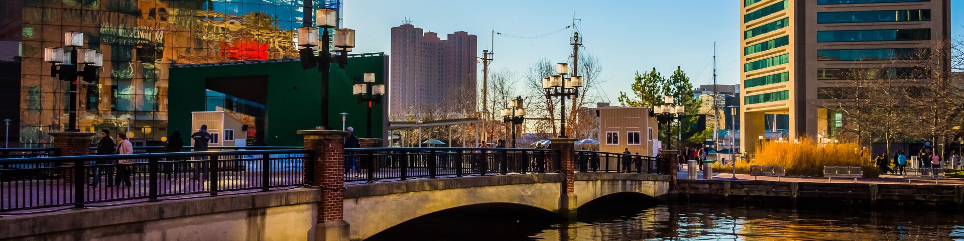 The National Aquarium and World Trade Center at the Inner Harbor in Baltimore, Maryland.